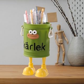 Multifunctional Cute Fun Big Mouth Storage Box Home Student Dorm Office Stationery Pencil Makeup Brushes (Green)