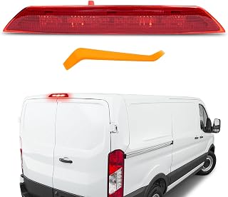 TOP-MAX LED Third Brake Light Compatible with 2015-2023 Ford Transit 150 250 350 350HD, Red Lens Rear Center High Mount 3rd Stop Lamp Replace for BK3Z-13466-C BK3Z-13466-A