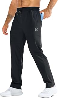 BROKIG Mens Workout Sweatpant Zip Pocket Jogging Track Pant | LightArmor,UPF 50+, Stretch,Comfortable Casual Joggers,Gym Trousers,Running,Golf,Hiking,Sport,Pantalon Homme