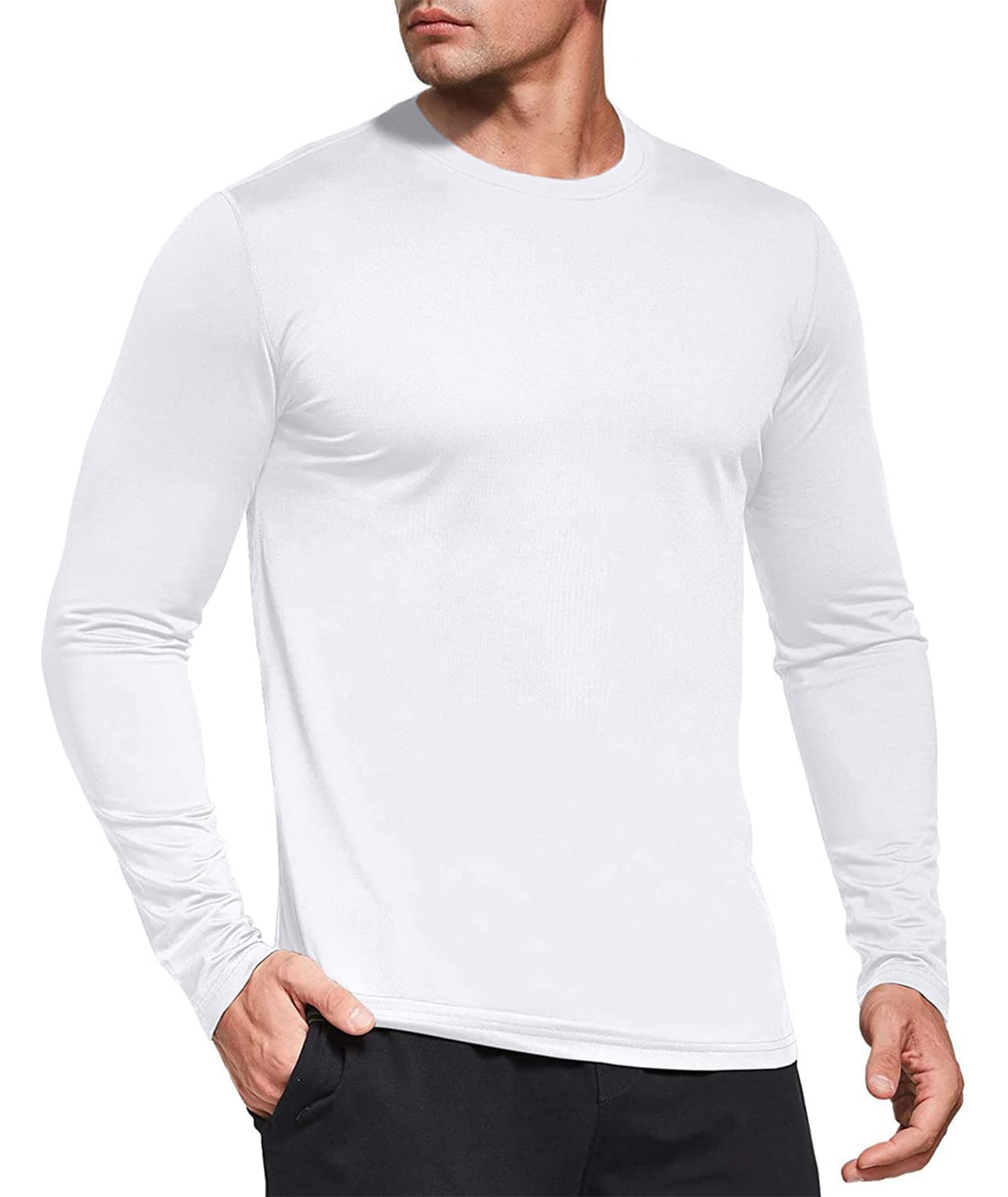 Boyzn Men's 1, 3 or 5 Pack Performance Long Sleeve T-Shirts, Quick Dry UPF 50+ S