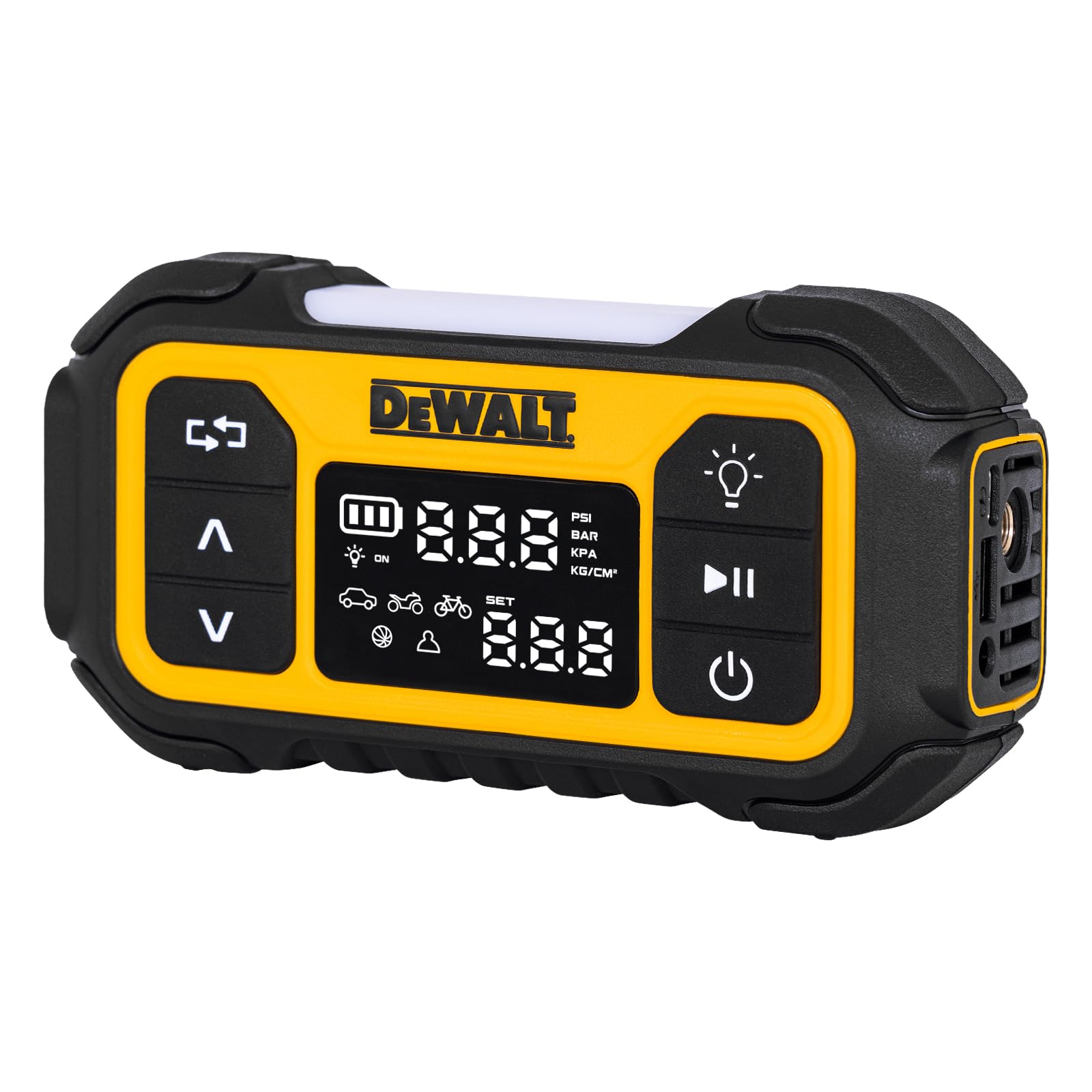 DEWALT Tire Inflator, Portable Air Compressor with Digital Pressure Gauge &amp; 