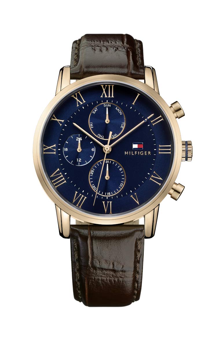 Tommy Hilfiger Multi Zifferblatt Quarz Uhr für Herren mit Edelstahlarmband oder 