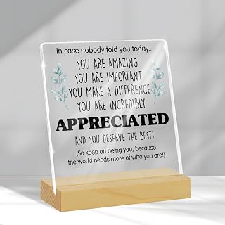 Inspirational Quote Appreciation Gift Thoughtful Gift for Women Positive Self Affirmation Mental Health Affirmation Men Friends Coworkers Bestie Boss Mentor Clear Acrylic Sign