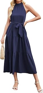 Women's Summer Long Sleeveless Casual Lightweight Dress
