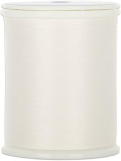 YLI Cotton Quilting Thread – 50 wt Egyptian Cotton for Piecing & Quilting - Low-lint & Strong - 600 Yard Spool - Natural White