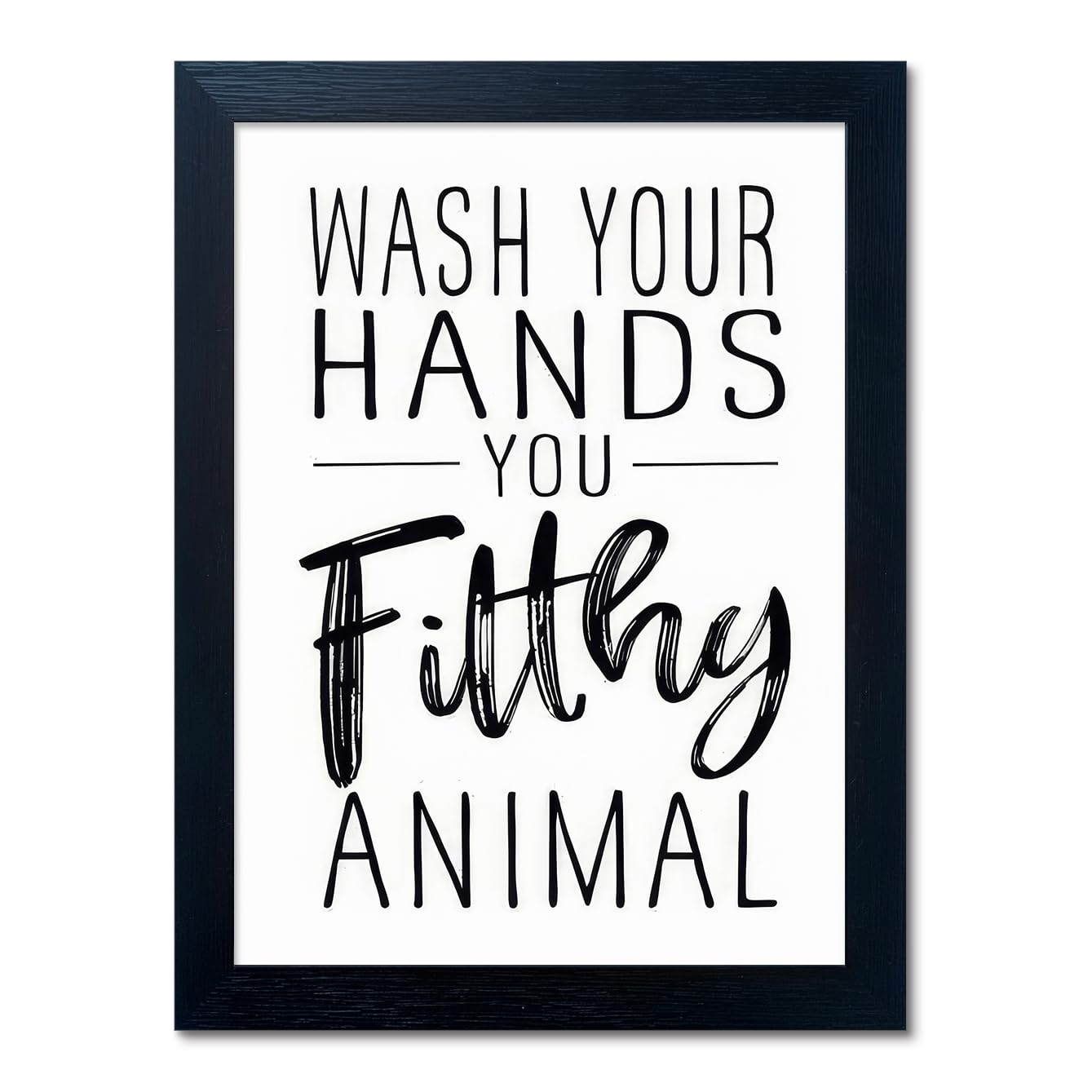 Bathroom Quotes Wall Decor, Black and White Bathroom Wall Art, Toilet Decor Sign