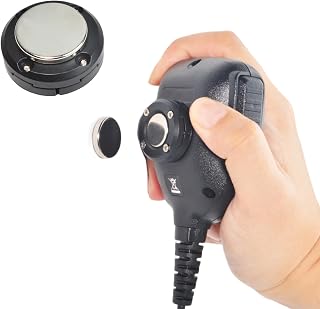 UAYESOK Magnetic Mobile Radio Mic Car Mount Holder, CB Mic Hanger Clip | Adhesive Back, For Kenwood KMC-30 KMC-32 KMC-35 KMC-36, For Motorola PMMN4090 HMN3596A HLN9073 RMN5052A
