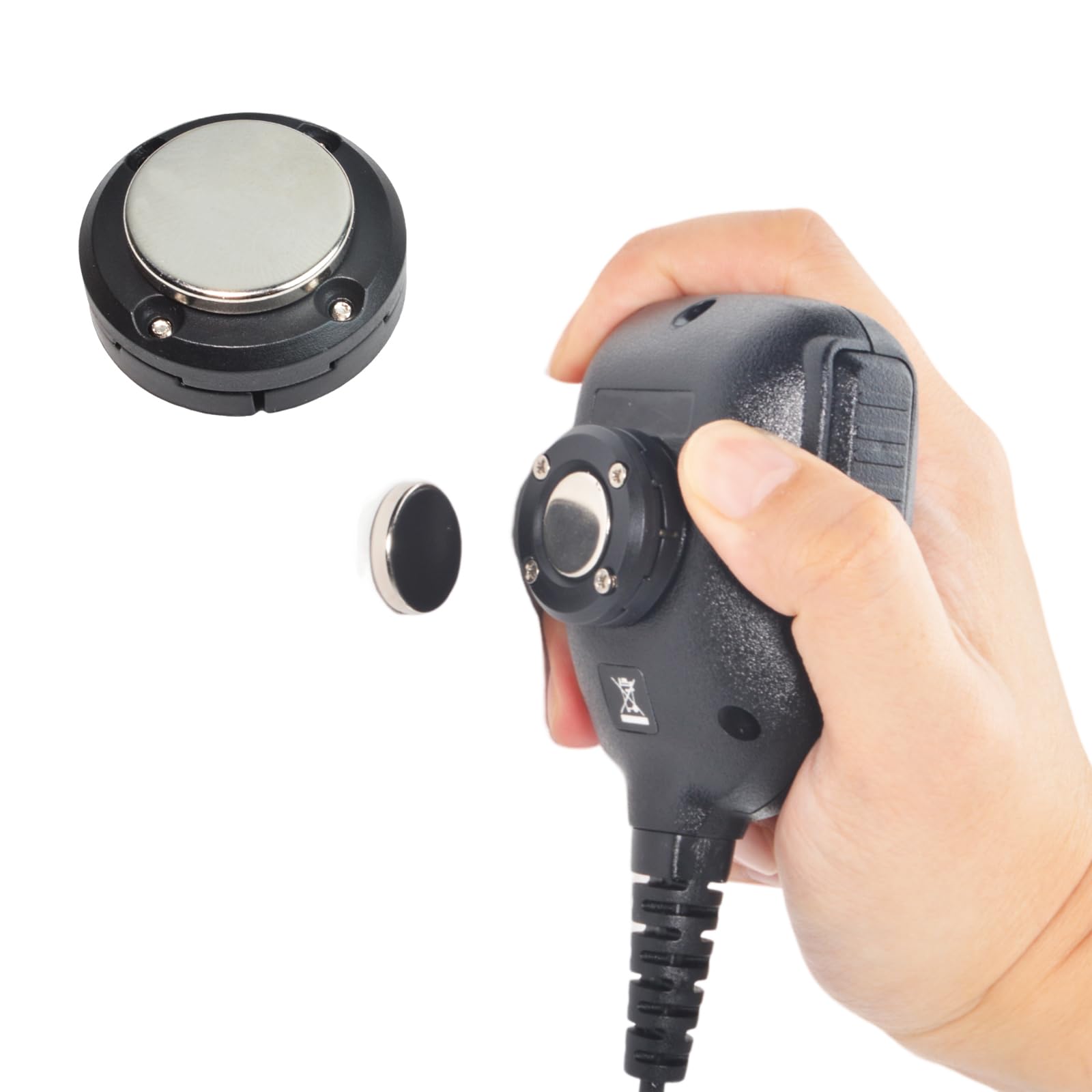 UAYESOK Magnetic Mobile Radio Mic Car Mount Holder, CB Mic Hanger Clip | Adhesiv