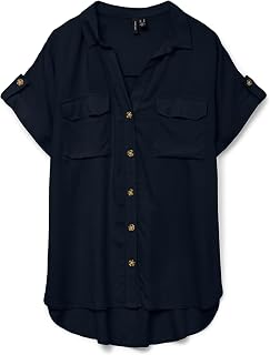 Vero Moda Vmbumpy S/S T-Shirt WVN GA Noos Women's Short Sleeve Blouse