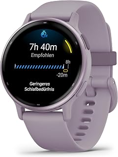 Garmin [Renewed vívoactive 5 GPS 42mm Smartwatch, AMOLED Touchscreen, All-day Health Monitoring, Advanced Fitness Features,Personalised Sleep Coaching,Music,up to 11 days battery life,Orchid(Renewed)