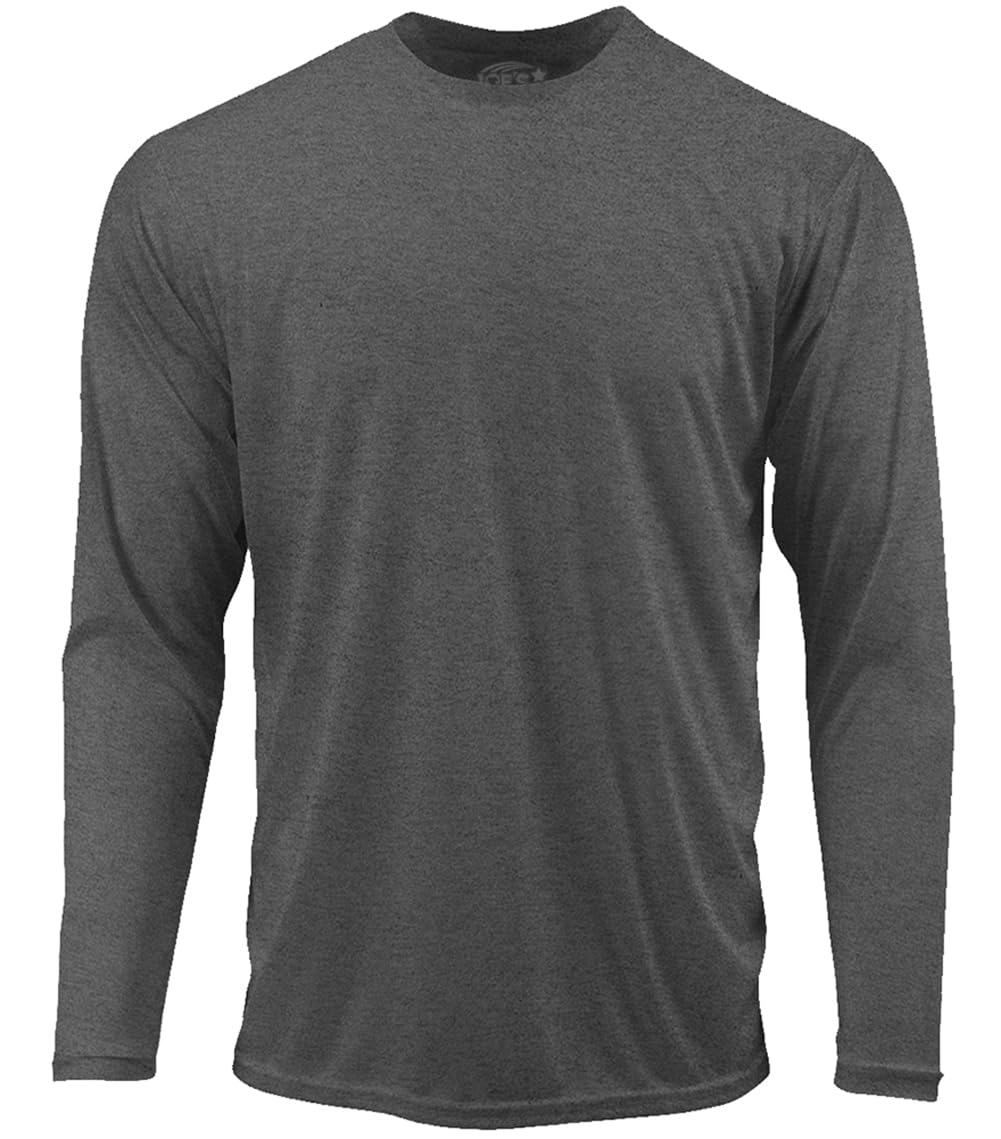 Joe's USA Men’s Long Sleeve Moisture-Wicking Athletic Shirt, Performance Quick-D