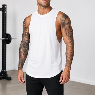 Mens Sleeveless Muscle Training Tank Top Athletic Gym Workout Quick Dry Lightweight
