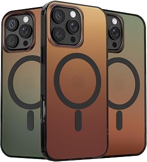 ORNARTO for iPhone 16 Pro Max Case,Iridescent Gradient Cover-Ember