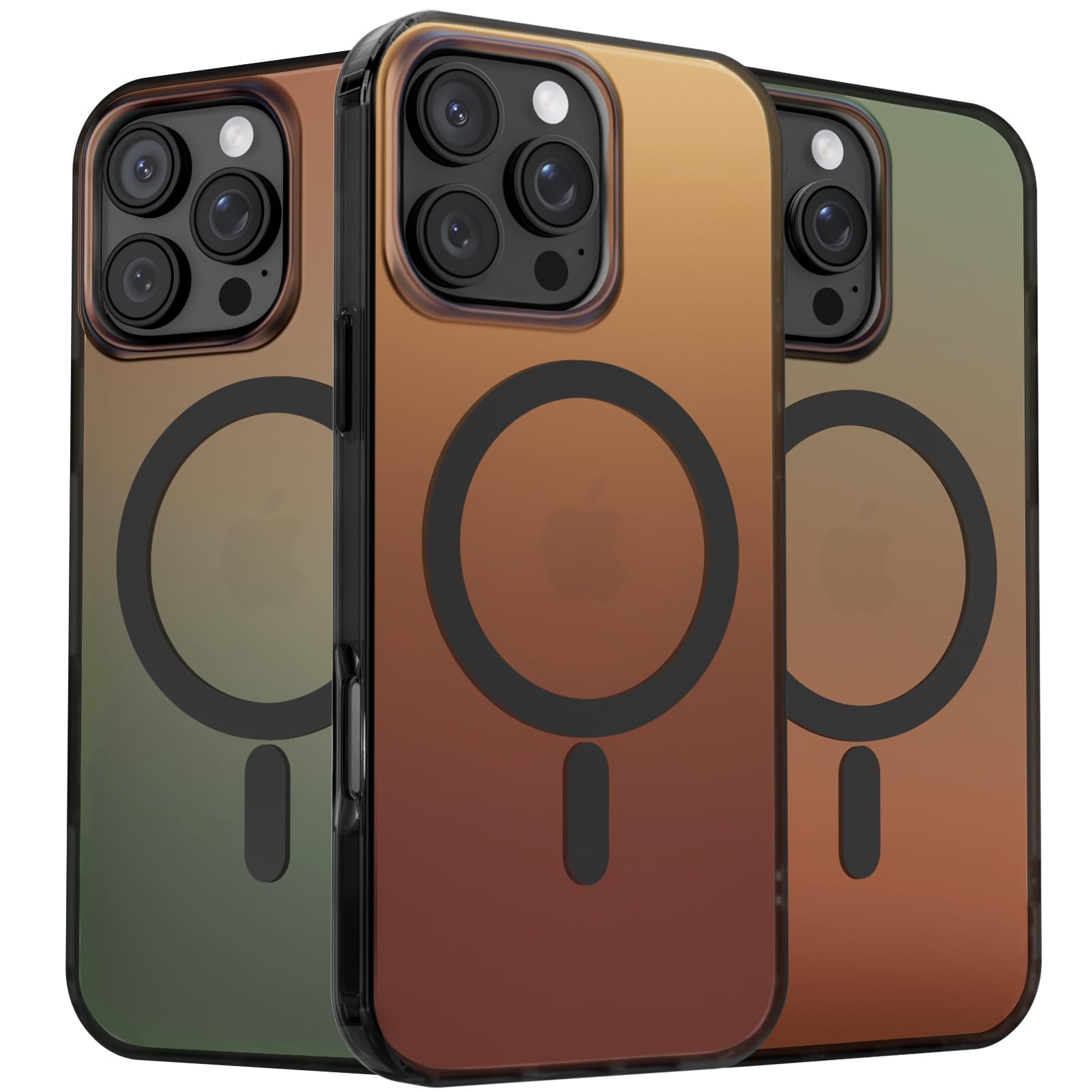 ORNARTO for iPhone 16 Pro Max Case,Iridescent Gradient Cover-Ember
