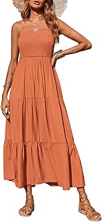 PRETTYGARDEN Women's Summer Maxi Dress 2026 Spaghetti Strap Sundresses
