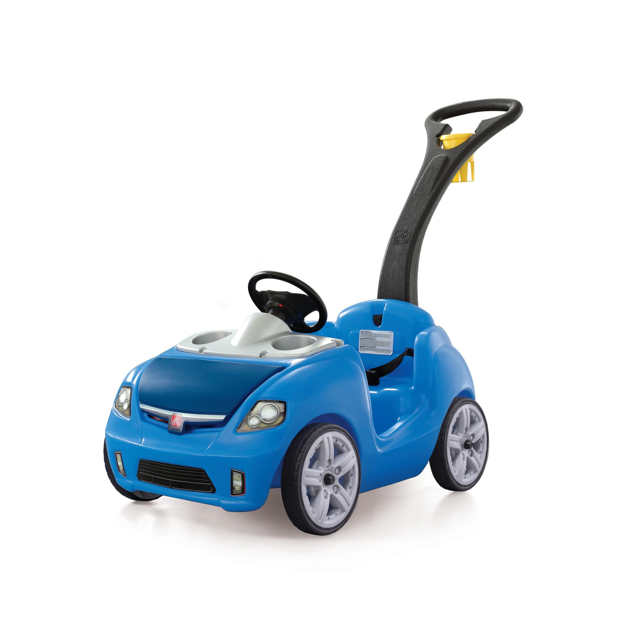 Step2 Whisper Ride II Kids Push Car, Ride-On Car with Seat Belt and Horn, Quick 