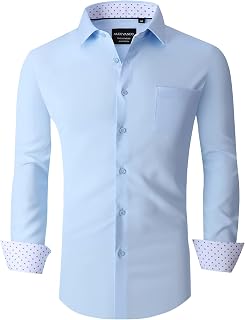 Alex Vando Men's Dress Shirts Regular Fit Long Sleeve Shirt for Men