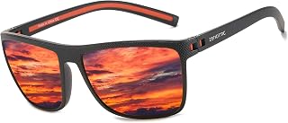 ZENOTTIC Men's Square Polarized Sunglasses: TR90 Ultralight Frame - Driving Fishing Cycling Glasses UV400 Protection