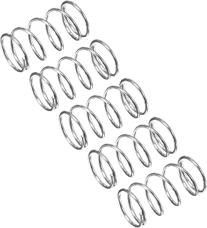 uxcell Compression Spring, 5Pcs 304 Stainless Steel, 11mm OD, 0.8mm Wire Size, 20mm Free Length, Silver Tone