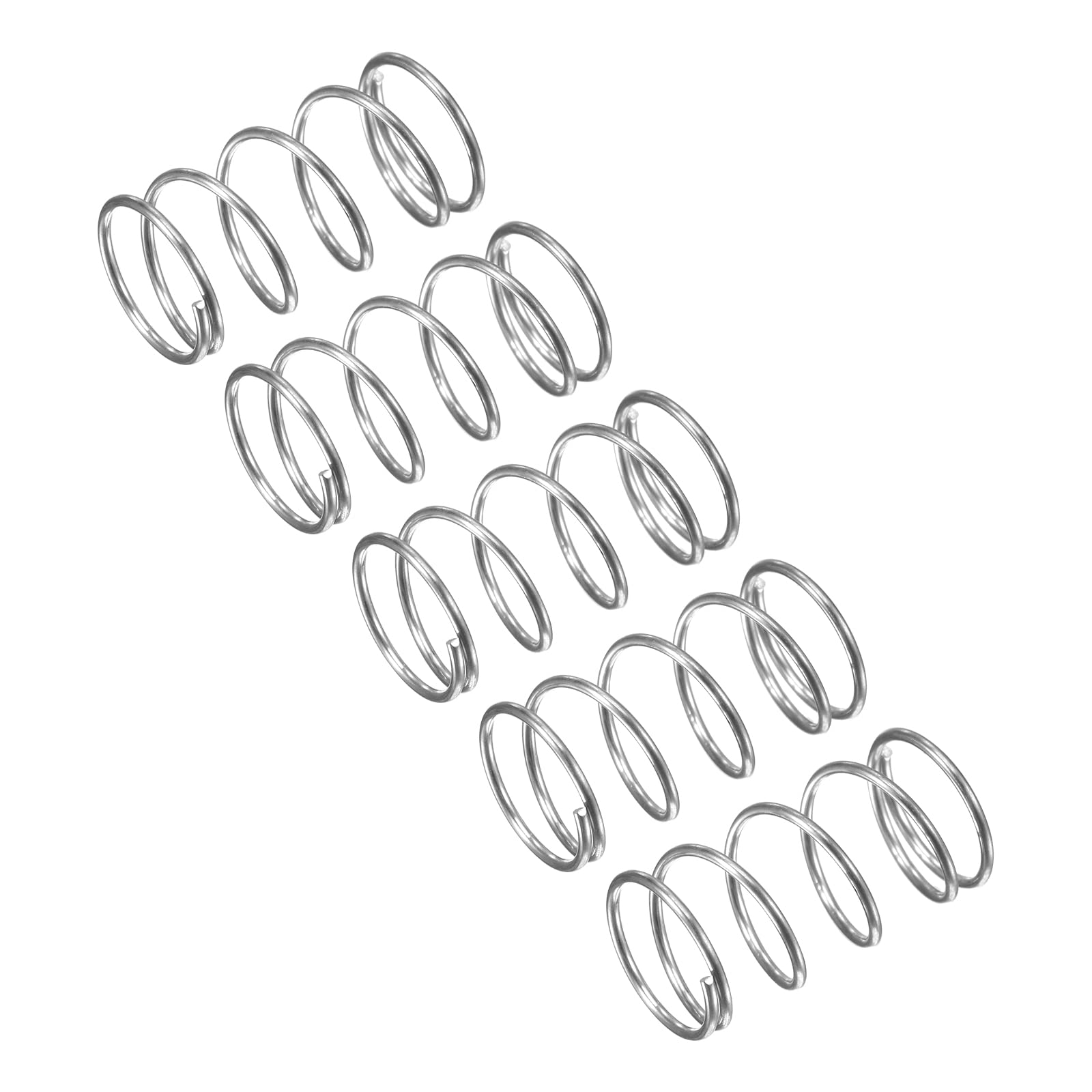 uxcell Compression Spring, 5Pcs 304 Stainless Steel, 11mm OD, 0.8mm Wire Size, 2