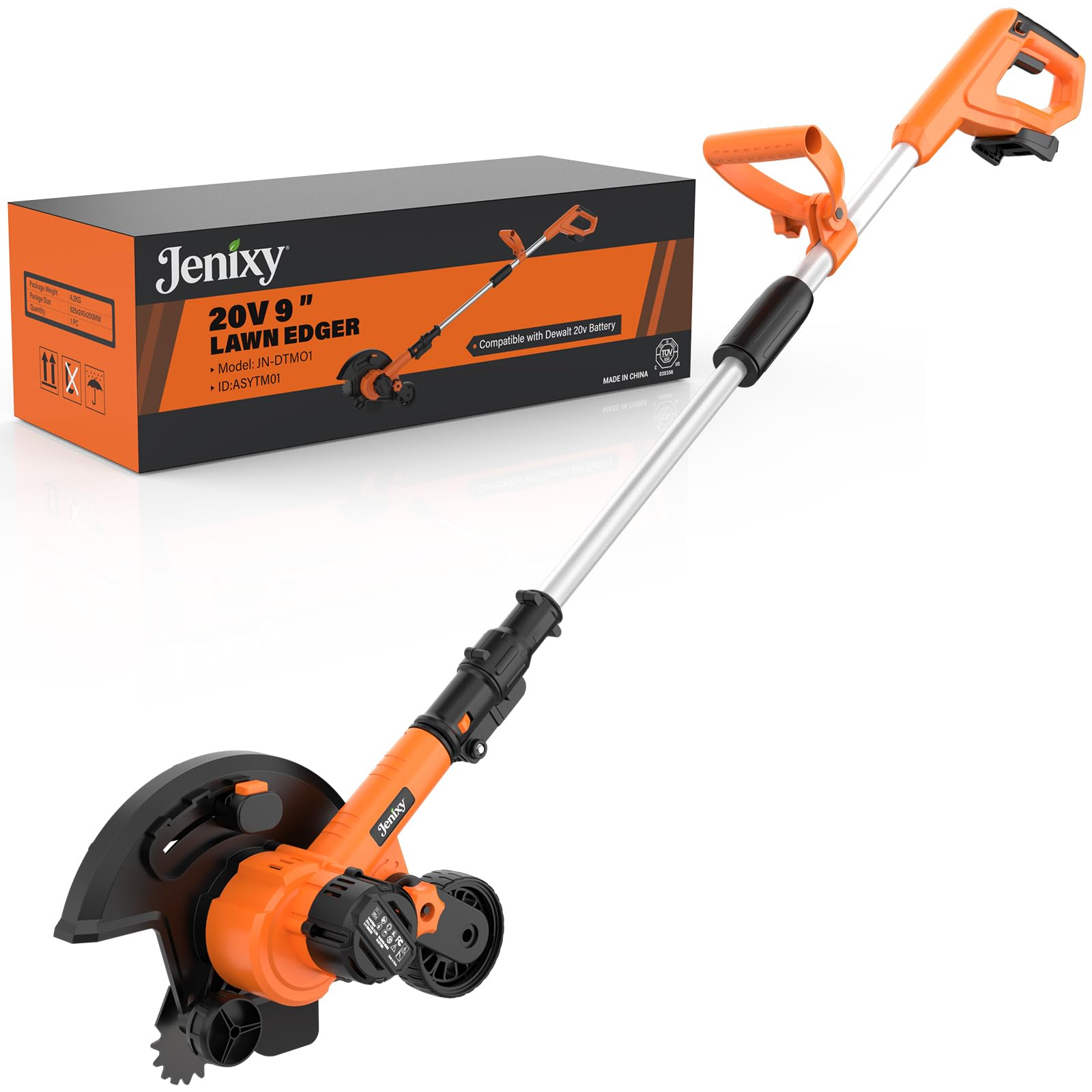 Brushless Lawn Edger Compatible with Dewalt 20V MAX Battery, Tool Only | 9 Inch 