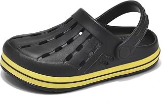 Kids Clogs Boys Girls Garden Clogs Lightweight EVA Water Shoes with Adjustable Heel Strap Breathable Quick-Dry Pool Beach Shoes Non-Slip Slip-On Sandals