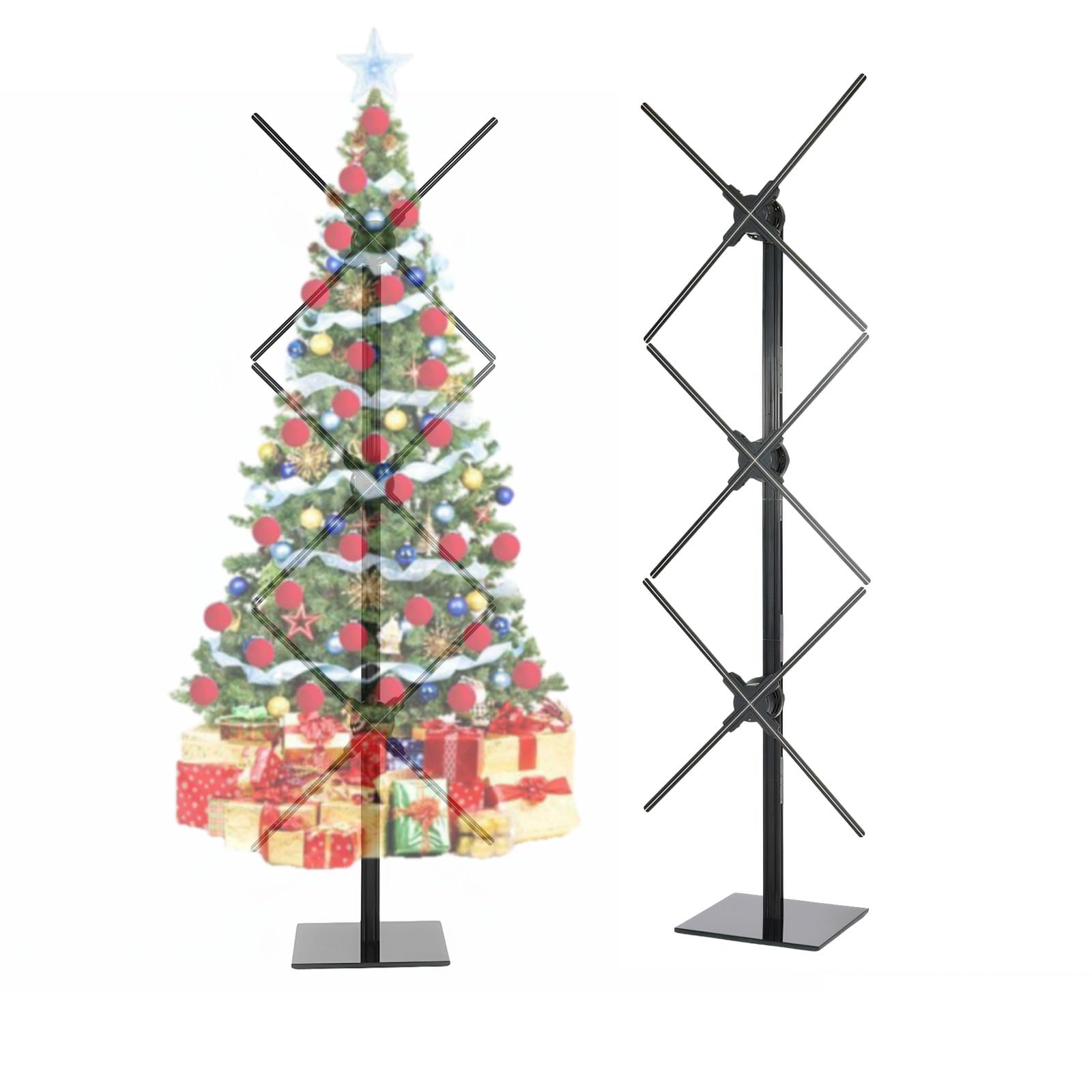Missyou 3D Hologram Fan Splicing Display, 3 x 46cm Holographic Projectors | 3 x 
