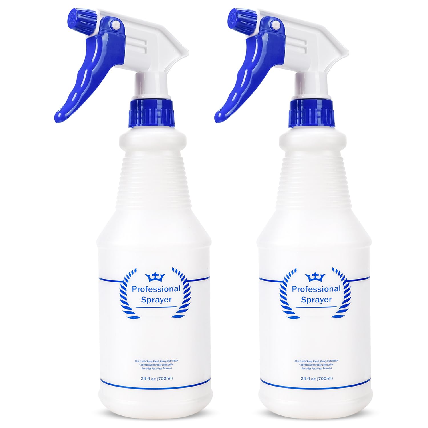 Plastic Spray Bottles, All-Purpose Empty Sprayer Bottle (2 Pack 24 Oz) | Profess