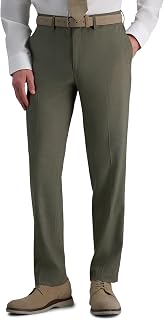 J.M. Haggar Men's Stretch Superflex Waist Flat Front Dress Pants