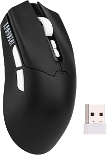 EPOMAKER Click Lite Wireless Gaming Mouse, 800 to 12,000 DPI Adjustable, PAW3311 Sensor, 500mAh, 59g, 2.4G/BT/USB-C Rechargeable Wireless Mouse with 5 Programmable Buttons (Black)