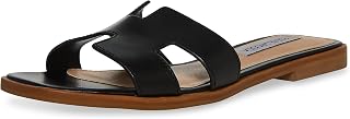 Steve Madden Womens Hadyn Flat Sandals - Comfortable Slip On Woven Slides for Casual Everyday Wear