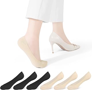 CLOSEMATE Women's No Show Socks for Flats Mary Jane, Ultra Low Cut 6 Pairs