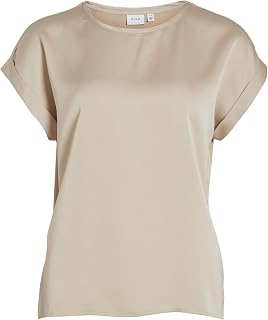 Vila Women's Variety S/S Satin Top-Noos Short-Sleeved Blouse