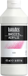 Reeves Liquitex Basics Acrylic Gesso 16 Oz. | Matte white, opaque finish. Creates the ideal absorbency, stiffness and adhesion for paint.