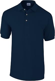 Gildan, Extra Heavy Polo Shirt, 100% Pre-Shrunk Cotton Pique Navy Small, marine, S