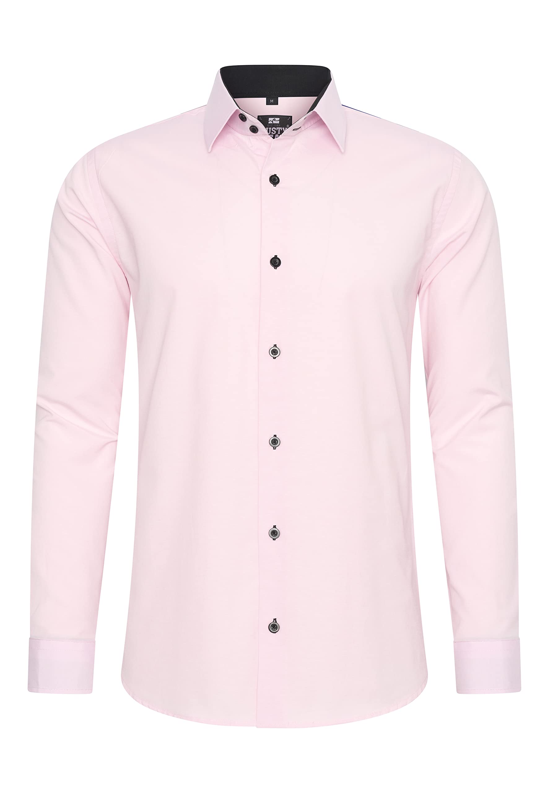 Rusty Neal Men's High Quality Slim Fit Long Sleeve Stretch Contrast Shirt Leisur