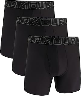 Under Armour Men's 3-Pack Performance Tech Mesh Boxer Brief, 6" Inseam – Breathable, Moisture Wicking, Soft Touch, All-Day Comfort