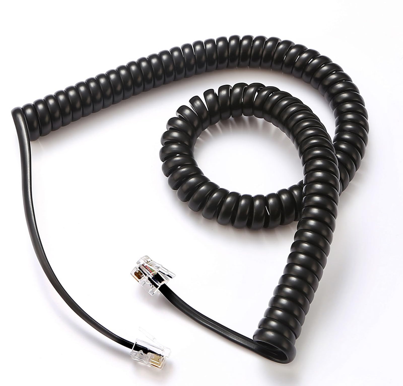 Comtrue Phone Cords for Landline, 2-Pack, Telephone Handset Cords | Black, Unive
