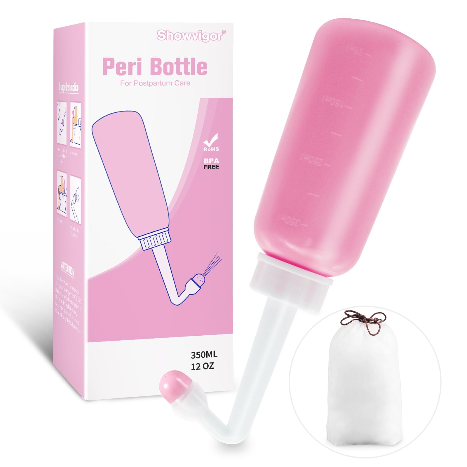 350ml Perineal Bottle Postpartum Essentials Upside Down Portable Bidet Bottle fo