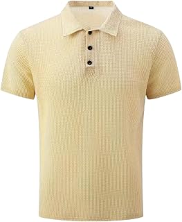 Breeze Capri Polo Shirts for Men- Ultra Comfortable Polo Shirt Textured Breathable Refreshing Silky Casual,Beer Belly