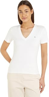 Tommy Hilfiger Women’s Short Sleeve T-Shirt New Slim Cody V-Neck