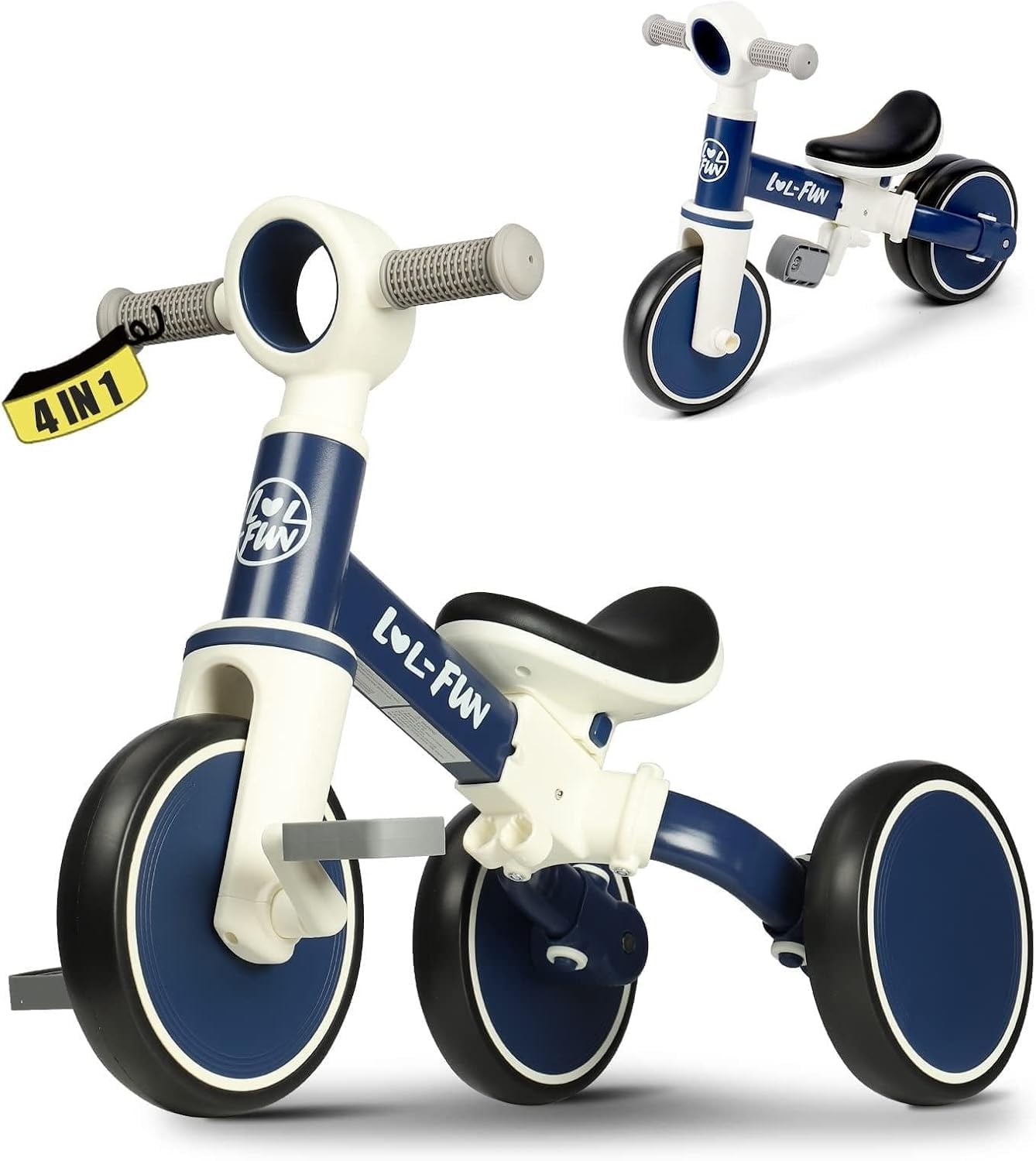 Toddler Balance Bike for 1 2 Year Old, 4 in 1 Tricycle for Toddlers 1-3 | Baby B