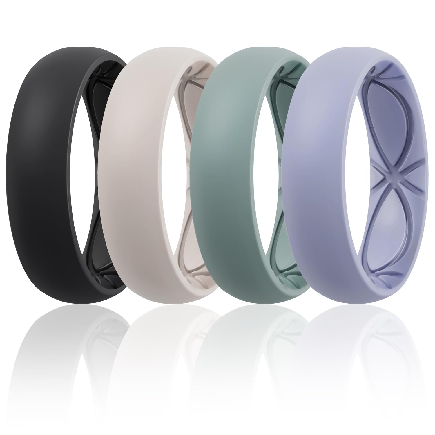Egnaro 4/5/8 Variety Multipack Ergonomic Breathable Promise Ring 6mm Wide - 2mm 
