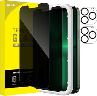 JETech Privacy Screen Protector for iPhone 13 Pro, 2+2 Pack