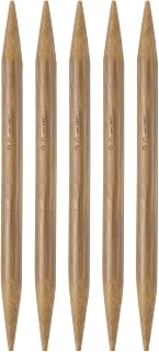 HARFINGTON Bamboo Knitting Needles US 13 (9mm) Double Pointed 6" 5pcs | 15cm Long, Straight, Carbonized Bamboo, for Handmade Creative DIY Knitting Craft Yarn Projects