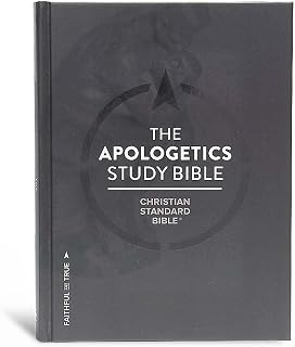 CSB Apologetics Study Bible, Gray Hardcover, Black Letter, Black Letter, Defend Your Faith, Study Notes and Commentary, Articles, Profiles, Full-Color Maps, Easy-to-Read Bible Serif Type