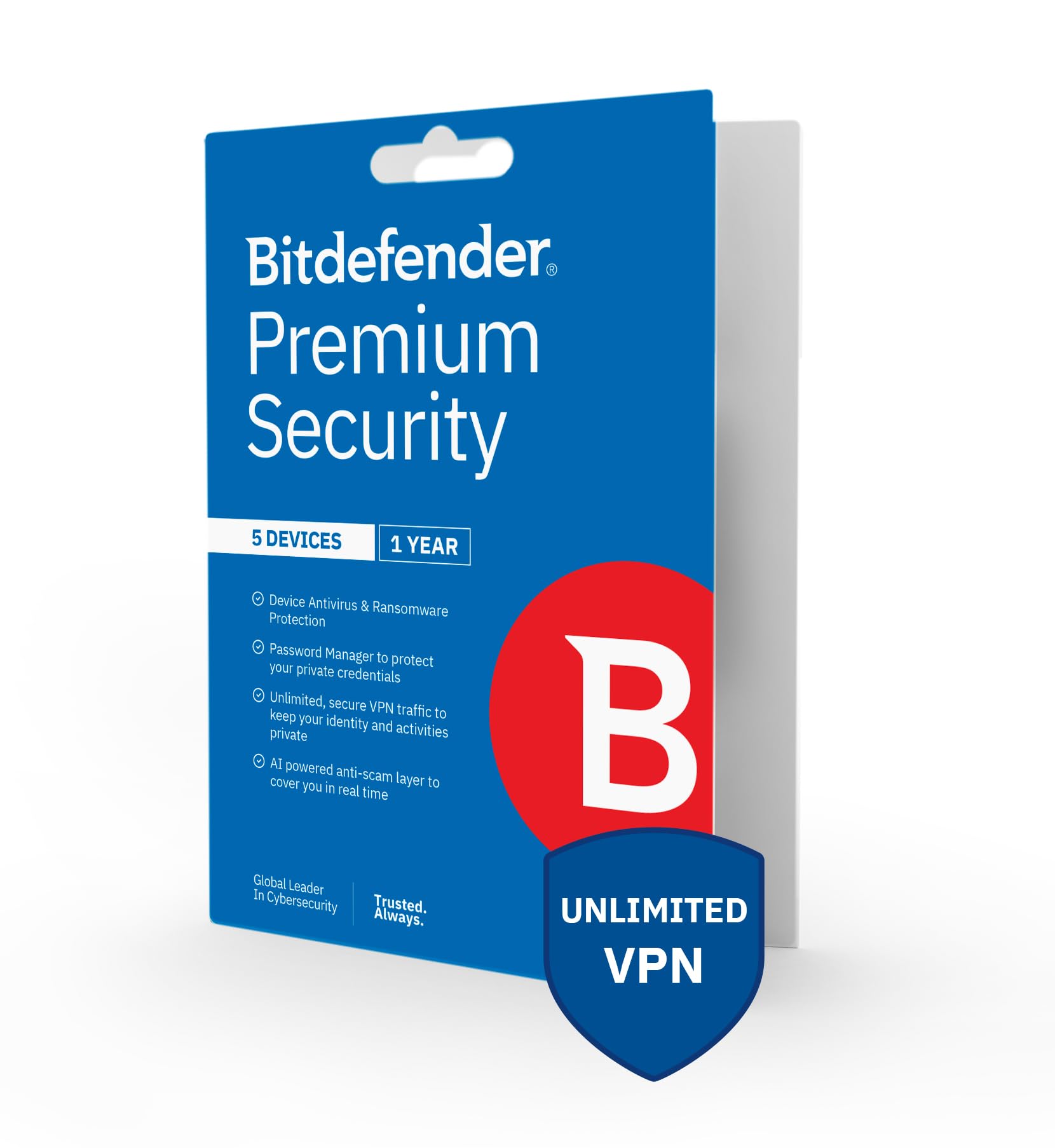 Bitdefender Premium Security Individual 2026 | 5 Devices | 1 year Subscription |
