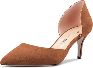 Castamere Women's Needle Medium Pointed Toe Pumps Two-Piece Slip-on Office Classic 6 CM Heels