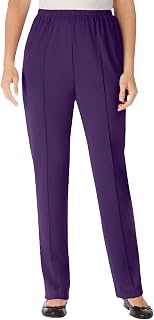 Woman Within Knit Pull-On Elastic-Waist Pants