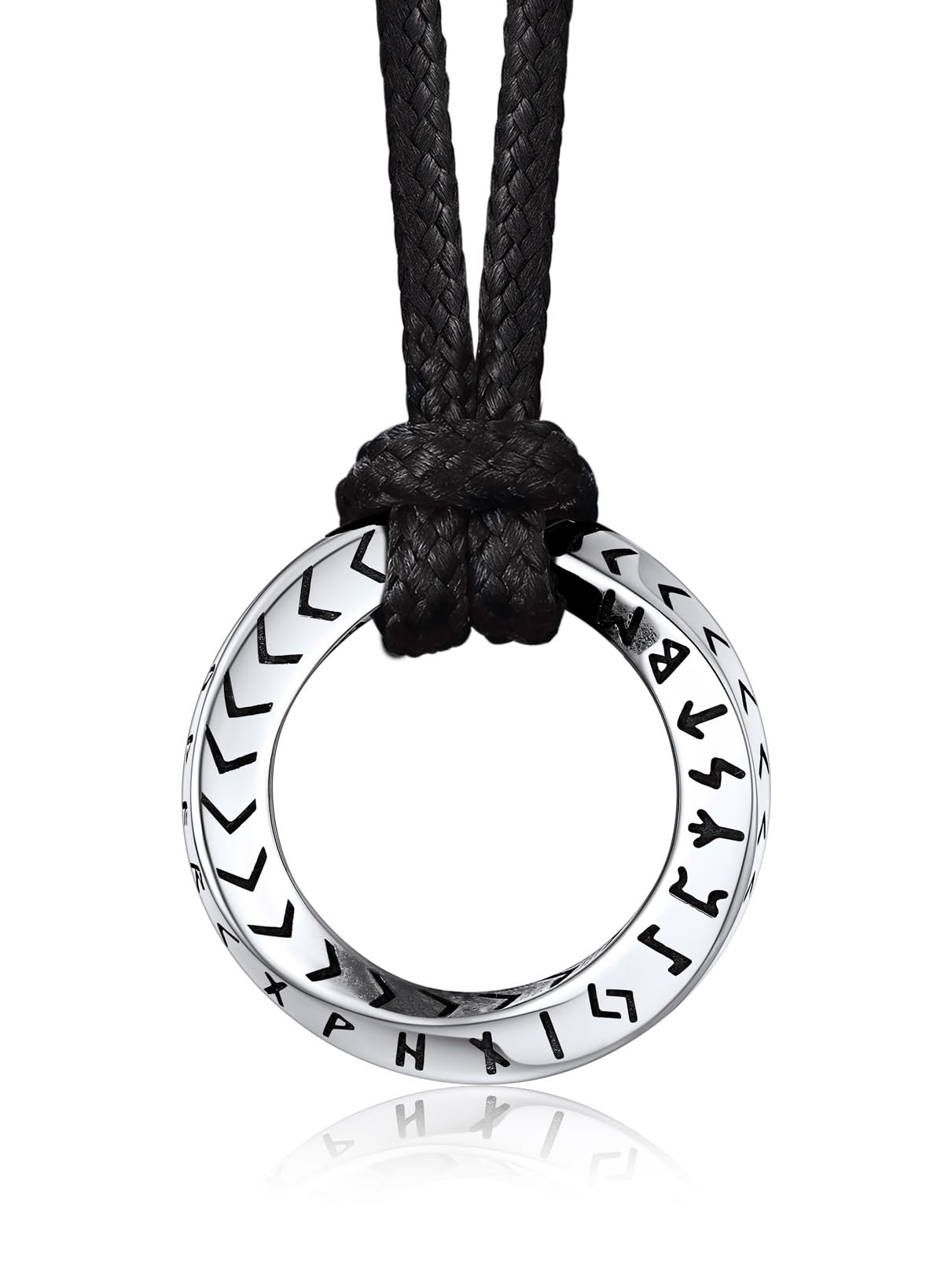 Bandmax Viking Rune Chain for Men Women Stainless Steel Necklace with Mobius Rou